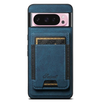 For Google Pixel 10 Suteni H17 Litchi Texture Leather Magnetic Detachable Wallet Phone Case(Blue) by Suteni