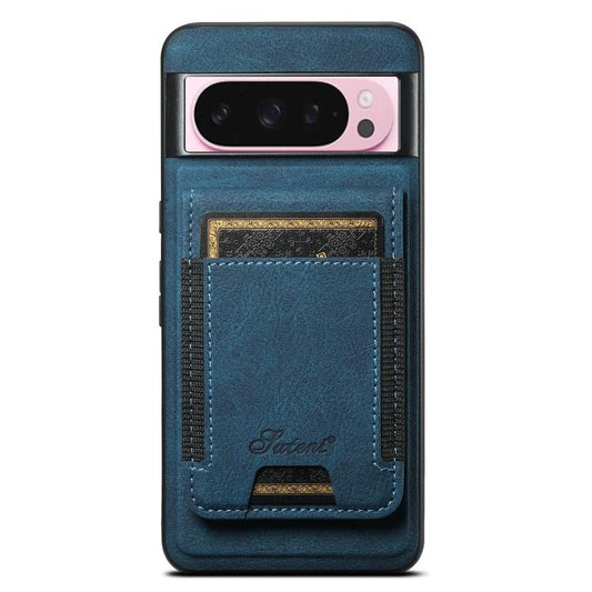 For Google Pixel 10 Pro Suteni H17 Litchi Texture Leather Magnetic Detachable Wallet Phone Case(Blue) by Suteni