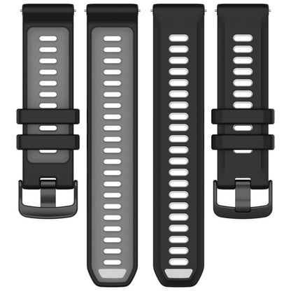 For Garmin Forerunner 970 Sports Steel Buckle Two Color Silicone Watch Band(White+Lime Green) by bashfashion