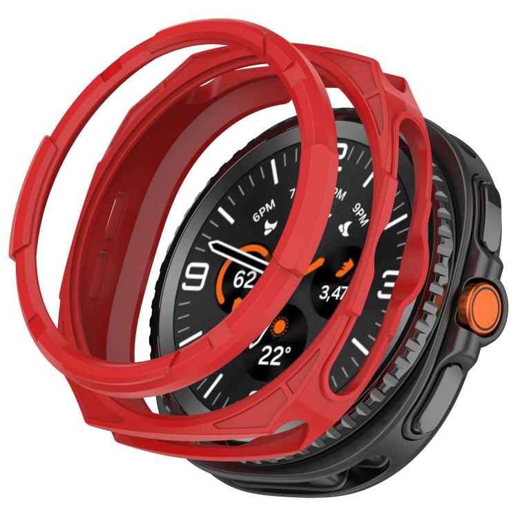 For Samsung Galaxy Watch8 Classic 46mm Hollow Armor Protector TPU Watch Protective Cover(Red) by bashfashion