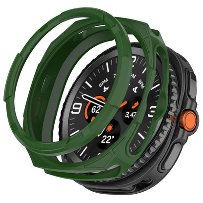 For Samsung Galaxy Watch8 Classic 46mm Hollow Armor Protector TPU Watch Protective Cover(Green) by bashfashion