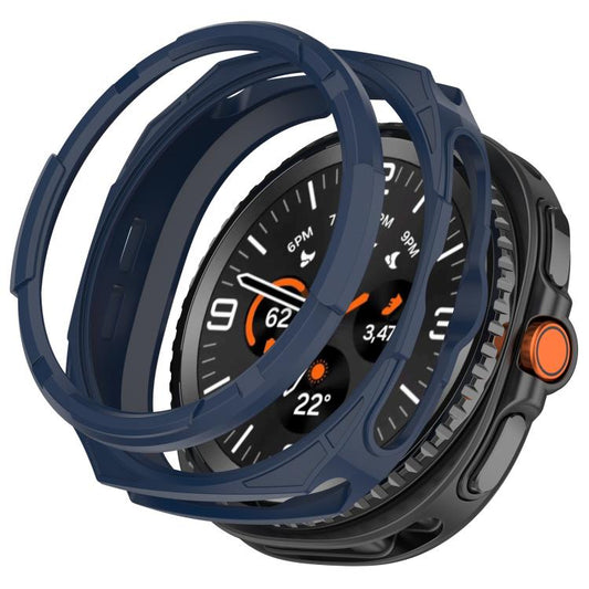 For Samsung Galaxy Watch8 Classic 46mm Hollow Armor Protector TPU Watch Protective Cover(Midnight Blue) by bashfashion