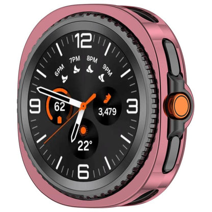 For Samsung Galaxy Watch8 Classic 46mm Half Coverage Hollow TPU Watch Protective Cover(Electroplated Pink) by bashfashion