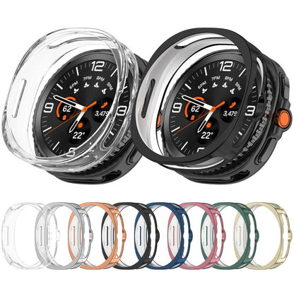 For Samsung Galaxy Watch8 Classic 46mm Half Coverage Hollow TPU Watch Protective Cover(Transparent) by bashfashion