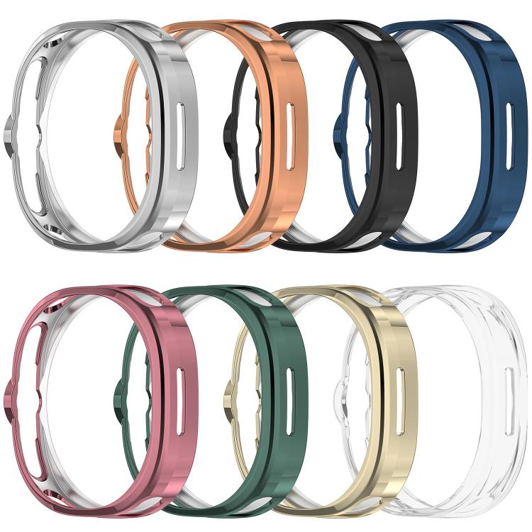 For Samsung Galaxy Watch8 Classic 46mm Half Coverage Hollow TPU Watch Protective Cover(Electroplated Blue) by bashfashion