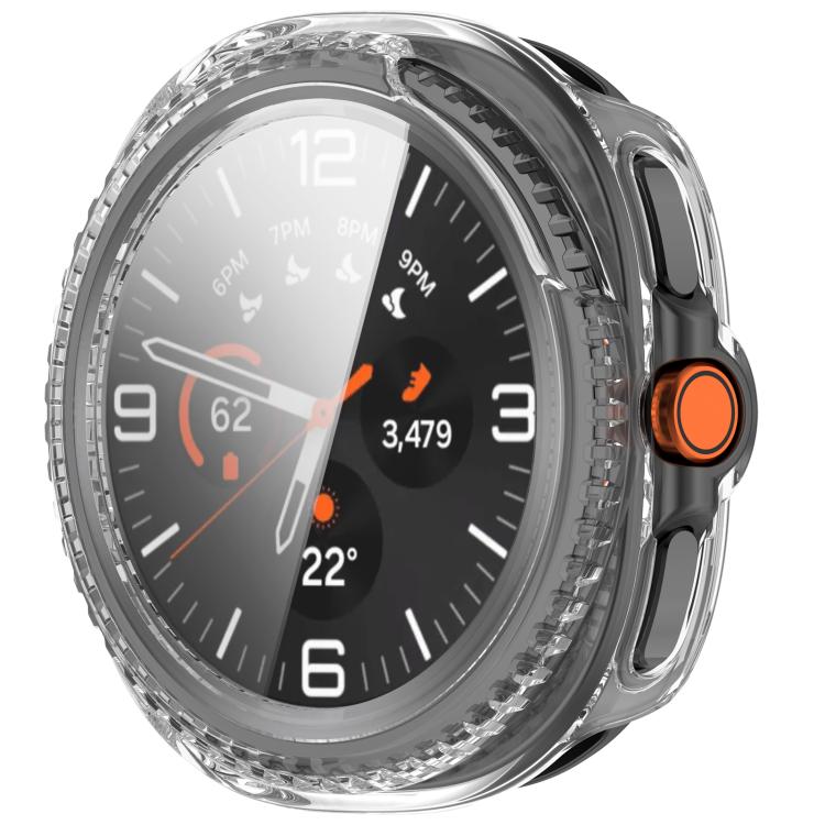 For Samsung Galaxy Watch8 Classic 46mm Tempered Film Integrated PC Watch Cover(Transparent) by bashfashion