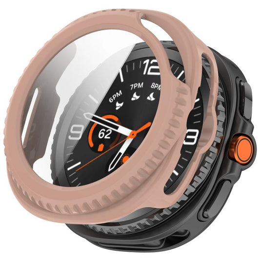 For Samsung Galaxy Watch8 Classic 46mm Tempered Film Integrated PC Watch Cover(Cherry Pink) by bashfashion