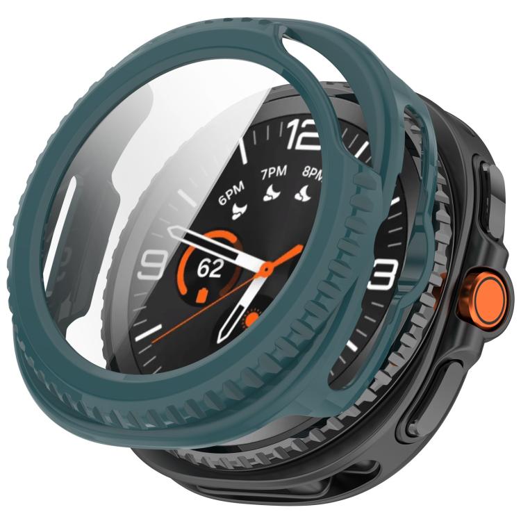 For Samsung Galaxy Watch8 Classic 46mm Tempered Film Integrated PC Watch Cover(Pine Green) by bashfashion