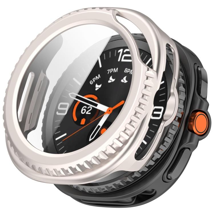 For Samsung Galaxy Watch8 Classic 46mm Tempered Film Integrated PC Watch Cover(Frosted Starlight) by bashfashion