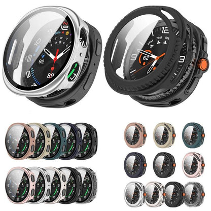 For Samsung Galaxy Watch8 Classic 46mm Tempered Film Integrated PC Watch Cover(Transparent) by bashfashion