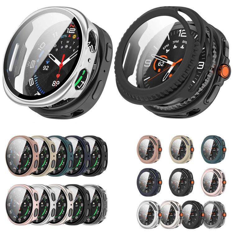 For Samsung Galaxy Watch 8 44mm Tempered Film Integrated PC Watch Cover(Transparent) by bashfashion