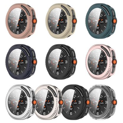 For Samsung Galaxy Watch 8 44mm Tempered Film Integrated PC Watch Cover(Frosted Starlight) by bashfashion