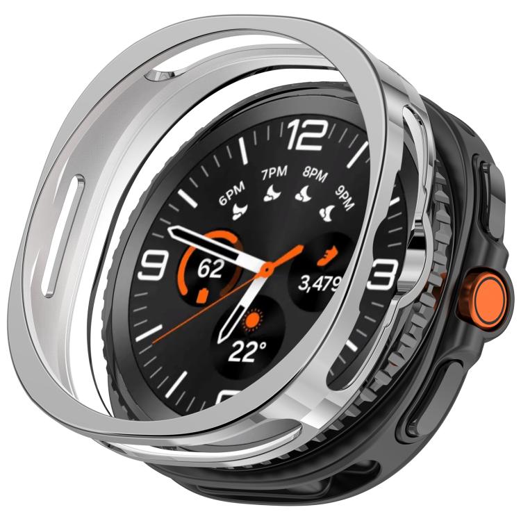 For Samsung Galaxy Watch8 Classic / Ultra 2 Electroplated TPU Watch Protective Case(Silver) by bashfashion