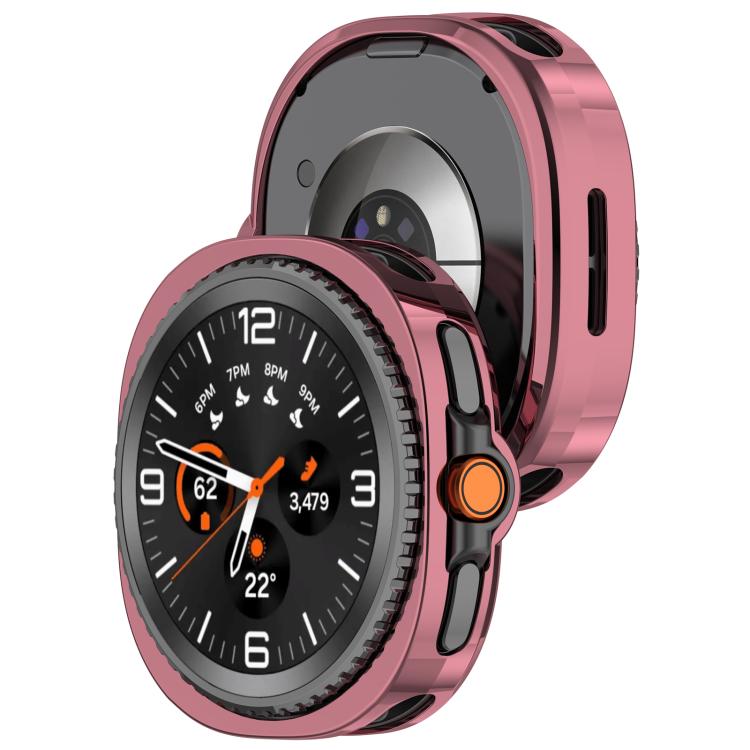 For Samsung Galaxy Watch8 Classic / Ultra 2 Electroplated TPU Watch Protective Case(Pink) by bashfashion