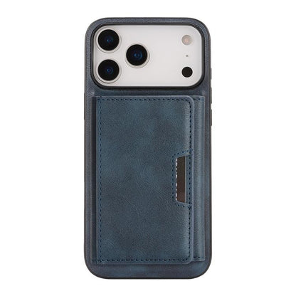 For iPhone 17 Pro Kalebol Strong Magnetic MagSafe Tri-Fold Wallet Leather Phone Case(Blue) by Kalebol