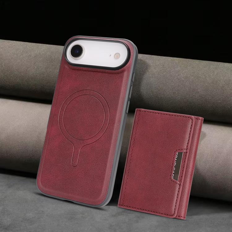 For iPhone Air Kalebol Strong Magnetic MagSafe Tri-Fold Wallet Leather Phone Case(Red) by Kalebol