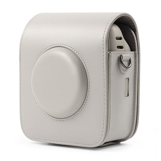 Full Body Camera PU Leather Case Bag with Strap for Fujifilm Instax Square SQ20(White) by bashfashion