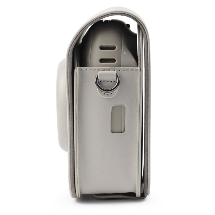 Full Body Camera PU Leather Case Bag with Strap for Fujifilm Instax Square SQ20(White) by bashfashion