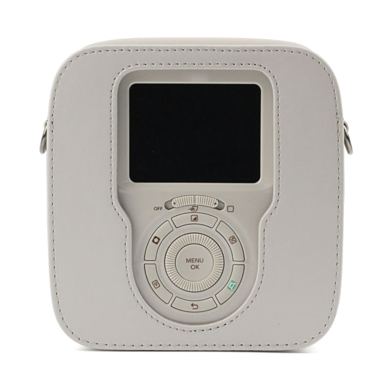 Full Body Camera PU Leather Case Bag with Strap for Fujifilm Instax Square SQ20(White) by bashfashion