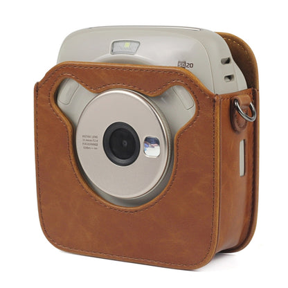 Full Body Camera PU Leather Case Bag with Strap for Fujifilm Instax Square SQ20(Brown) by bashfashion