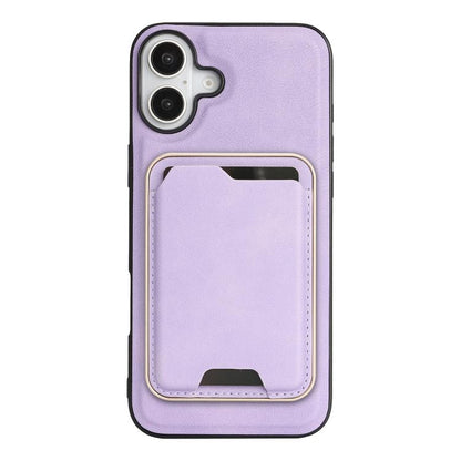 For iPhone 17 Kalebol Slim MagSafe Ring Magnetic Card Bag Leather Phone Case(Purple) by Kalebol