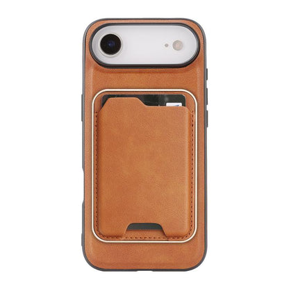 For iPhone Air Kalebol Slim MagSafe Ring Magnetic Card Bag Leather Phone Case(Brown) by Kalebol
