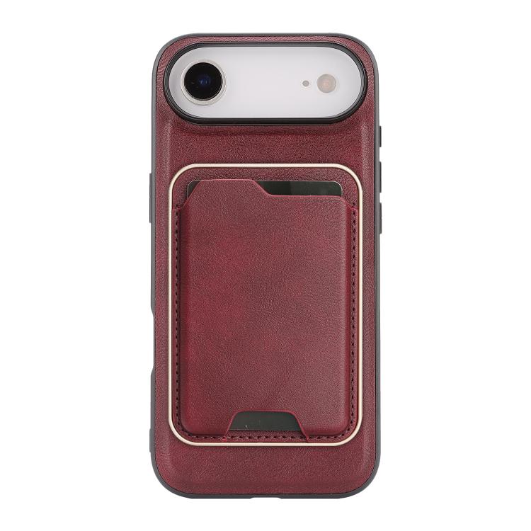 For iPhone Air Kalebol Slim MagSafe Ring Magnetic Card Bag Leather Phone Case(Red) by Kalebol