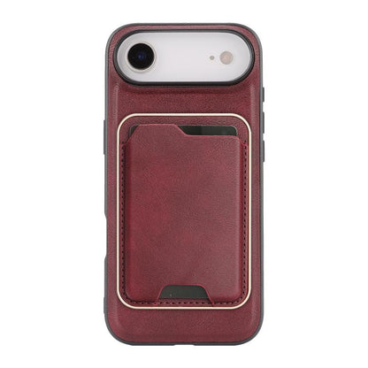 For iPhone Air Kalebol Slim MagSafe Ring Magnetic Card Bag Leather Phone Case(Red) by Kalebol