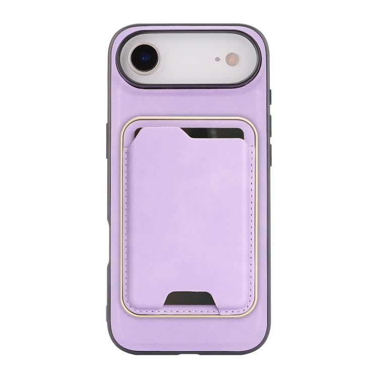 For iPhone Air Kalebol Slim MagSafe Ring Magnetic Card Bag Leather Phone Case(Purple) by Kalebol