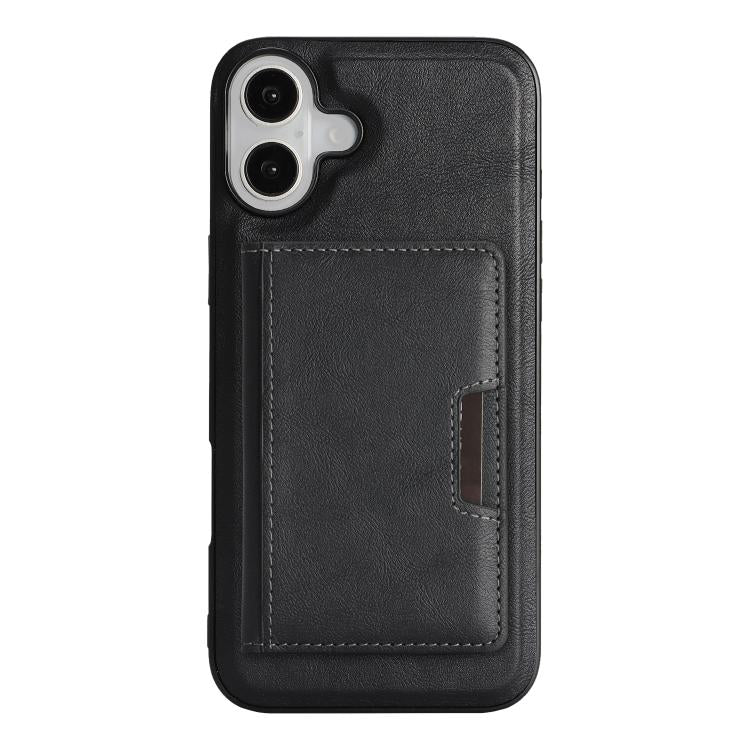 For iPhone 17 Kalebol Strong MagSafe Magnetic Two-Fold Card Bag Leather Phone Case(Black) by Kalebol