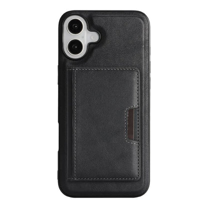 For iPhone 17 Kalebol Strong MagSafe Magnetic Two-Fold Card Bag Leather Phone Case(Black) by Kalebol
