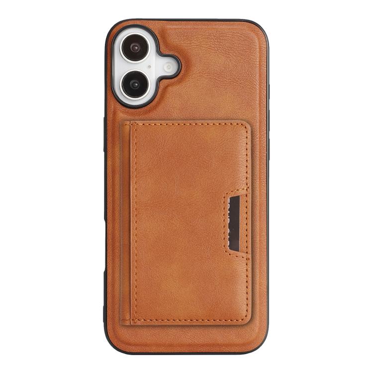 For iPhone 17 Kalebol Strong MagSafe Magnetic Two-Fold Card Bag Leather Phone Case(Brown) by Kalebol