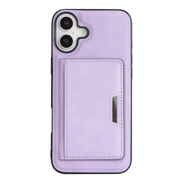 For iPhone 17 Kalebol Strong MagSafe Magnetic Two-Fold Card Bag Leather Phone Case(Purple) by Kalebol
