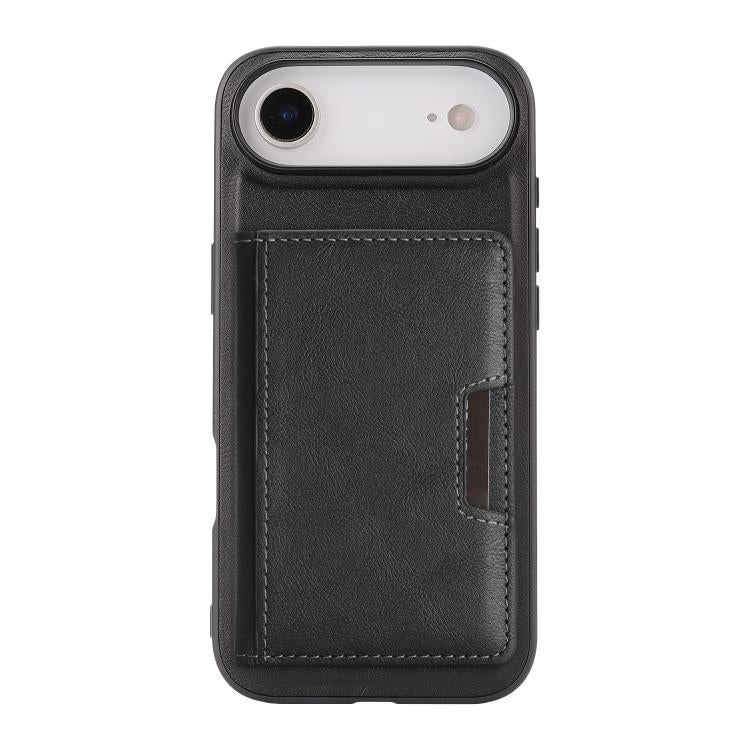 For iPhone Air Kalebol Strong MagSafe Magnetic Two-Fold Card Bag Leather Phone Case(Black) by Kalebol