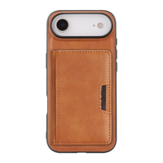For iPhone Air Kalebol Strong MagSafe Magnetic Two-Fold Card Bag Leather Phone Case(Brown) by Kalebol