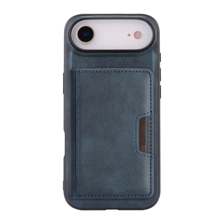 For iPhone Air Kalebol Strong MagSafe Magnetic Two-Fold Card Bag Leather Phone Case(Blue) by Kalebol
