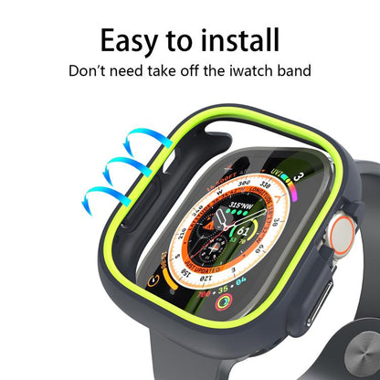 For Apple Watch Ultra 3 / 2 / 1 49mm Two-Color Half Wrap PC Protective Case(Yellow) by bashfashion