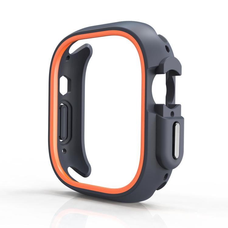 For Apple Watch Ultra 3 / 2 / 1 49mm Two-Color Half Wrap PC Protective Case(Orange) by bashfashion