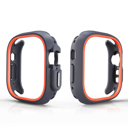 For Apple Watch Ultra 3 / 2 / 1 49mm Two-Color Half Wrap PC Protective Case(Orange) by bashfashion