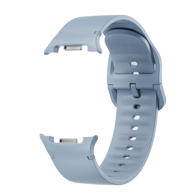 For Samsung Galaxy Watch8 / Watch8 Classic Solid Color Stitched Silicone Watch Band, Size:M(Jewel Blue) by bashfashion