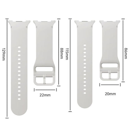 For Samsung Galaxy Watch8 / Watch8 Classic Solid Color Stitched Silicone Watch Band, Size:M(Black) by bashfashion