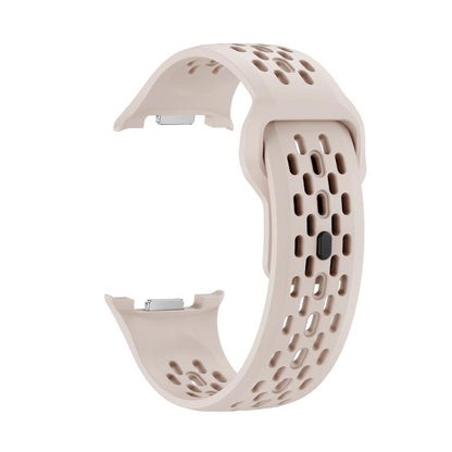 For Samsung Galaxy Watch8 / Watch8 Classic Hole Style Black Reverse Buckle Silicone Watch Band(Starlight) by bashfashion