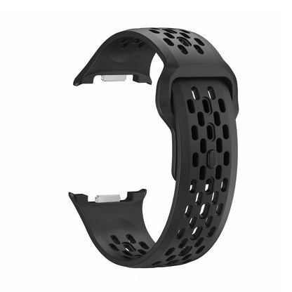 For Samsung Galaxy Watch8 / Watch8 Classic Hole Style Black Reverse Buckle Silicone Watch Band(Black) by bashfashion