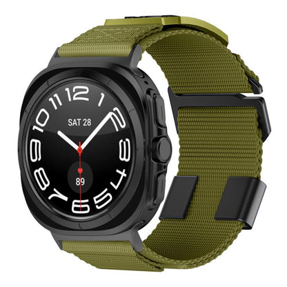 For Samsung Galaxy Watch Ultra 47mm / Ultra 2025 Kalebol Braided Nylon Sport Watch Band(Army Green) by Kalebol