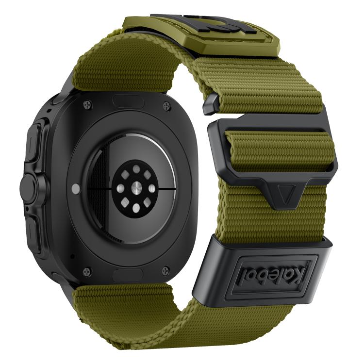 For Samsung Galaxy Watch Ultra 47mm / Ultra 2025 Kalebol Braided Nylon Sport Watch Band(Army Green) by Kalebol