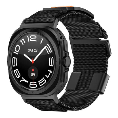 For Samsung Galaxy Watch Ultra 47mm / Ultra 2025 Kalebol Braided Nylon Sport Watch Band(Black) by Kalebol