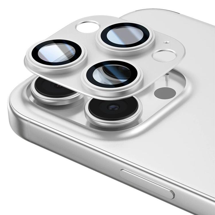 For iPhone 16 Pro Kalebol Precise Alignment Stepped Eagle Eye Metal Lens Film(Silver) by Kalebol