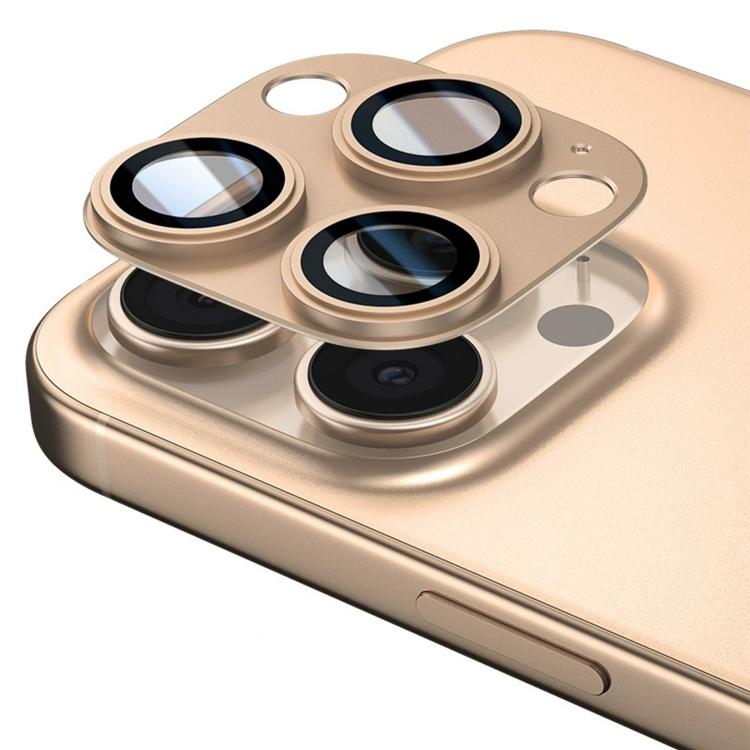 For iPhone 16 Pro Kalebol Precise Alignment Stepped Eagle Eye Metal Lens Film(Desert) by Kalebol