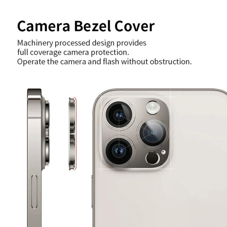 For iPhone 16 Pro Max Kalebol Precise Alignment Stepped Eagle Eye Metal Lens Film(Black) by Kalebol