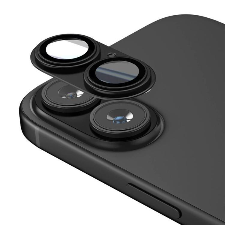 For iPhone 16 Plus Kalebol Precise Alignment Stepped Eagle Eye Metal Lens Film(Black) by Kalebol